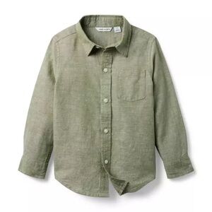 Janie and Jack Linen Shirt Linen-Cotton Shirt Boys Size 10
